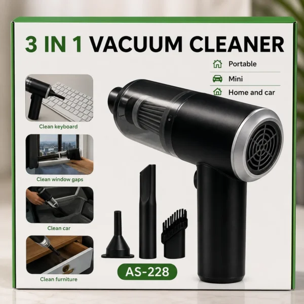 3 in 1 Portable Mini Vacuum Cleaner AS-228 for Home & Car In Dubai