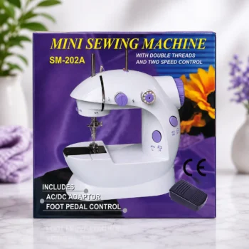 Mini Sewing Machine SM-202A with Foot Pedal & Two-Speed Control In Dubai