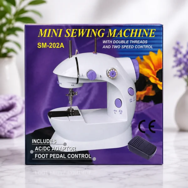 Mini Sewing Machine SM-202A with Foot Pedal & Two-Speed Control In Dubai
