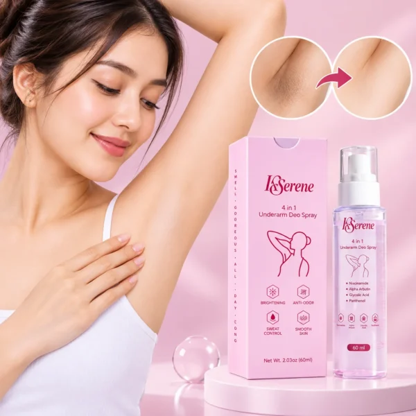Kserene 4-in-1 Underarm Brightening & Deo Spray – 60ml