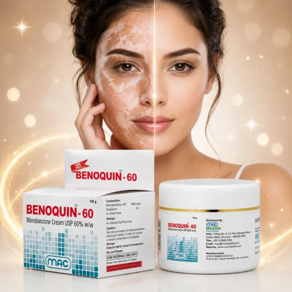 Benoquin monobenzone cream USP 60% w/w 100g